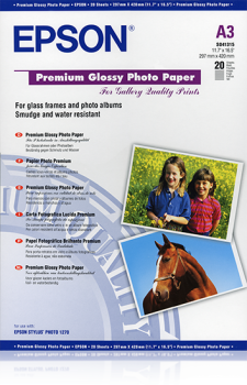 EPSON photopaper glossy premium A3 photopaper glaenzend 255g/m