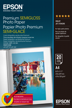 EPSON Photopaper semigloss premium A4 20sheets silk matte 251g/m2 A4