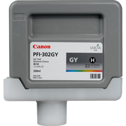 CANON ink tank grey PFI-302GY 330 ml for iPF-8xxx and iPF-9xxx series, 2217B001AA