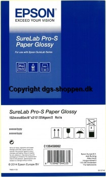 EPSON SureLab Pro-S Paper Glossy 5x65 2 rolls